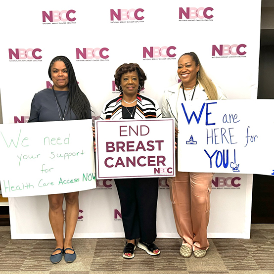 Dana Johnson, Bonnie Anderson and Deneitra Ham at the 2025 NBCC Lobby Day
