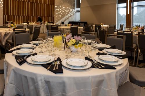 Dinner Set Up in Memorial Hall